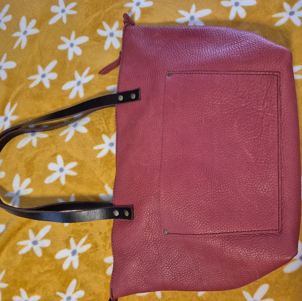 Portland Leather Large Zip Tote-Sugar
